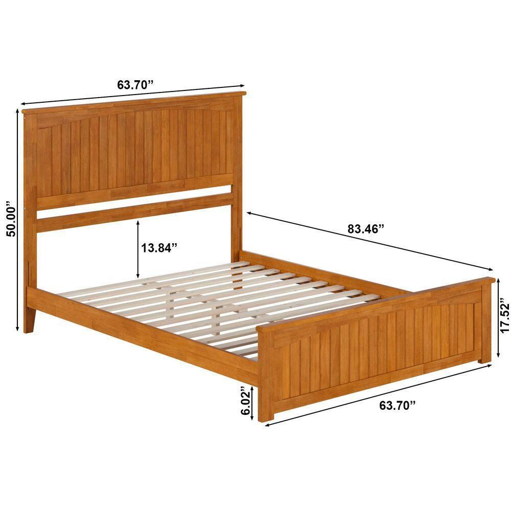 AFI Furnishings Nantucket Low Profile Solid Wood Platform Bed with Matching Footboard