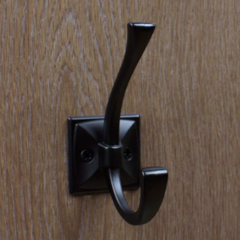 Flared Decorative Double-Prong Wall Hook