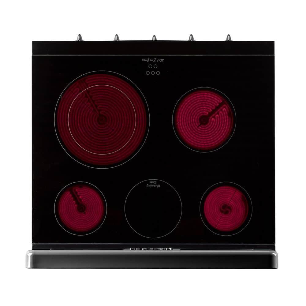 Unique Classic Retro 30" 3.9 cu/ft Freestanding 5-Element Electric Range with Convection Oven