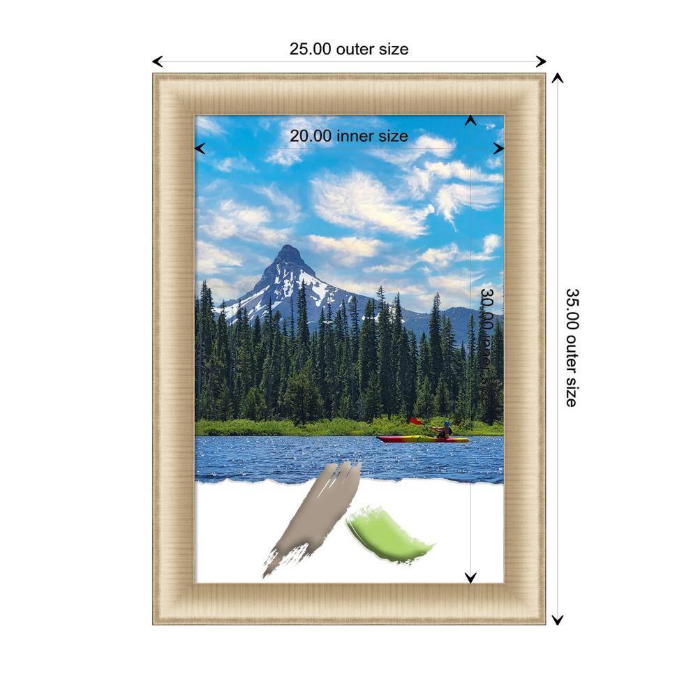 Amanti Art Elegant Brushed Honey Picture Frame Opening Size 20x30 in.