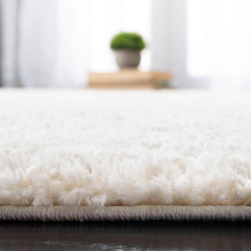 August Shag 900 AUG900 Power Loomed Indoor Runner Rug - Ivory - 2'3"x6' - Safavieh