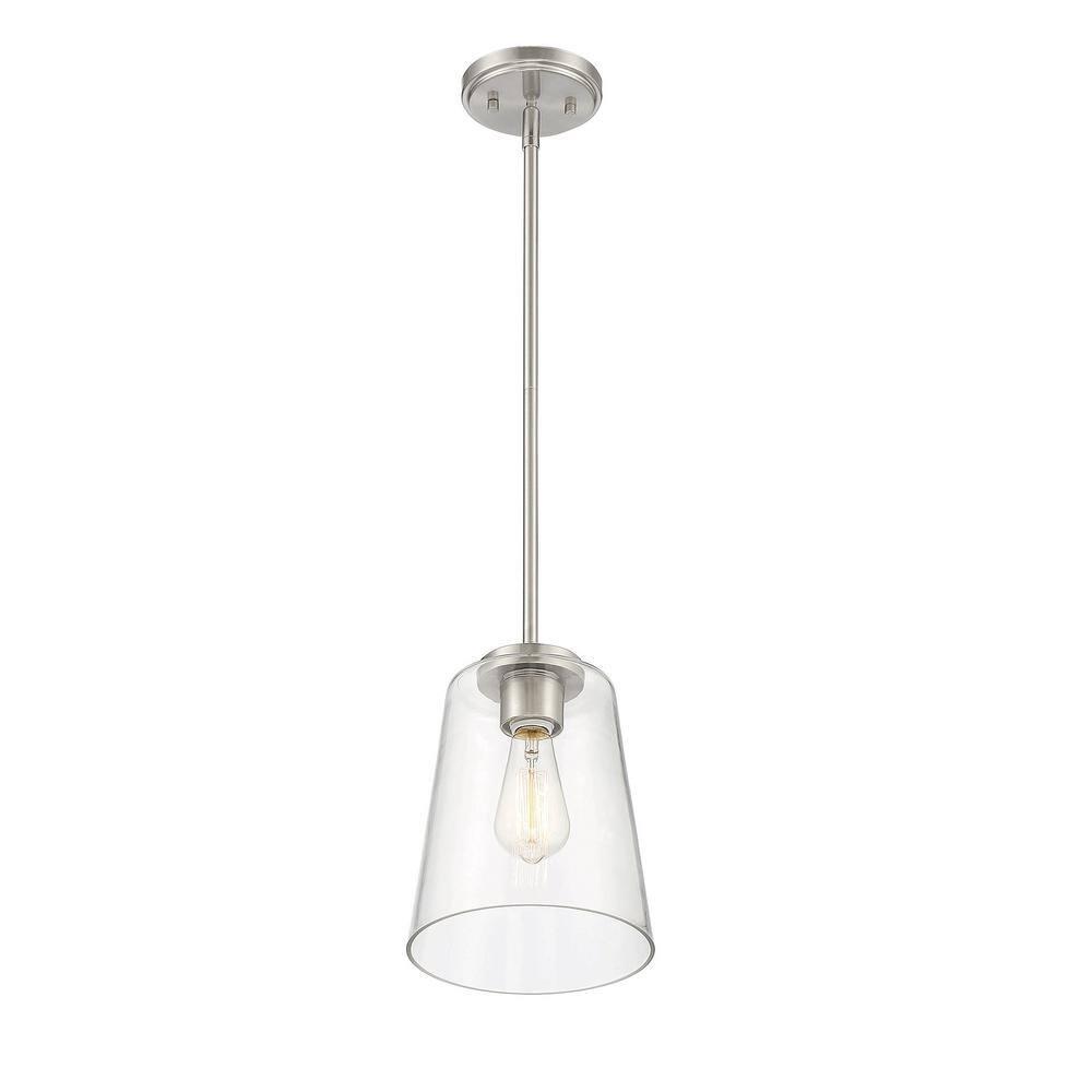 Savoy House Calhoun 1 - Light Pendant in  Satin Nickel