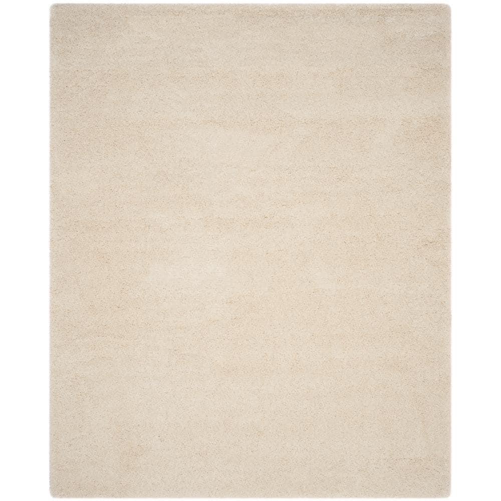 Santa Monica Shag SGN725 Power Loomed Indoor Area Rug - Ivory - 9'x12' - Safavieh