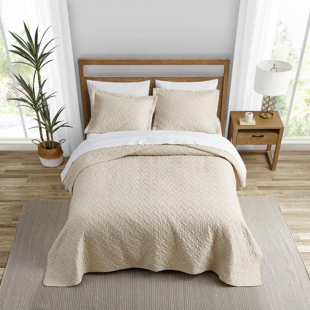 Dune Twin Cotton Reversible Quilt Set with Shams