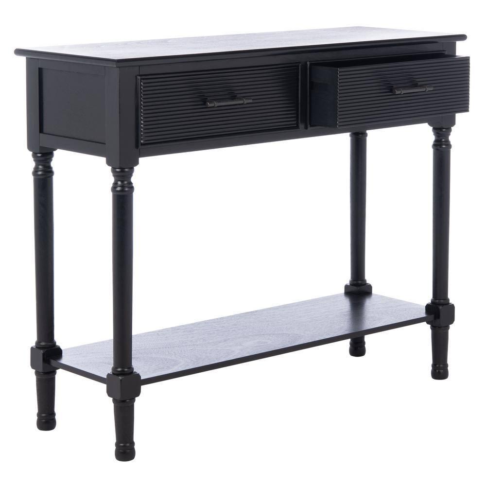 Ryder 2 Drawer Console Table - Black - Safavieh