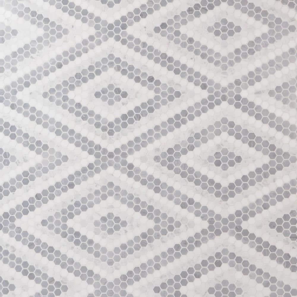 Hyperion 15.03'' W x 17.36'' L Marble Tile Mosaic Sheet