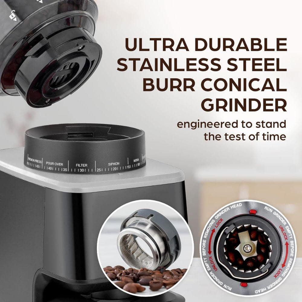 Zulay Kitchen Zulay Kitchen Adjustable Burr Coffee Grinder, Commercial Automatic Conical Coffee Bean Grinder
