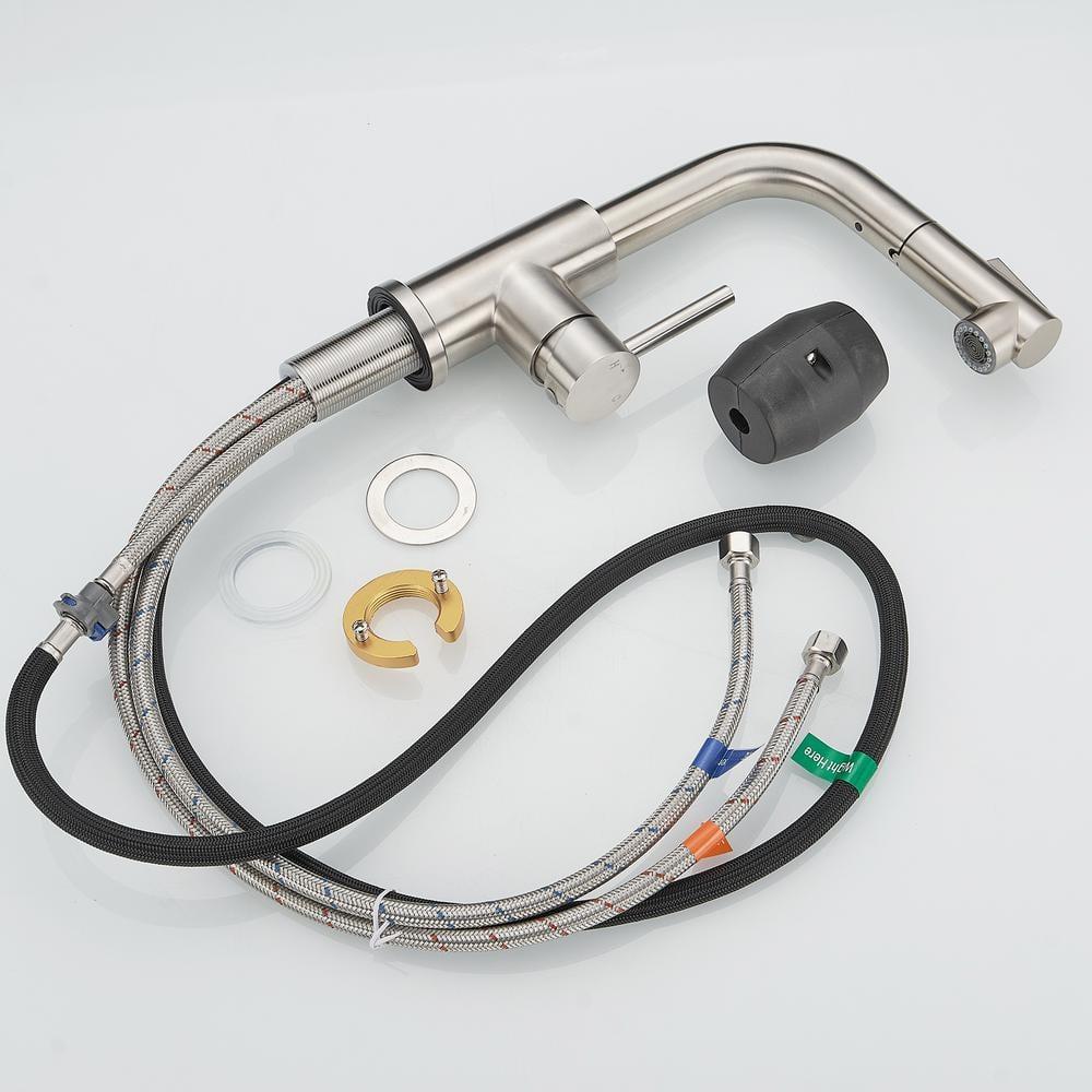 LOONGFIELD Sink Faucet, Kitchen Faucets With Pull Down Sprayer, Bathroom Sink Faucets Mini Bar Prep Faucet ASTARQ-W1932P171710