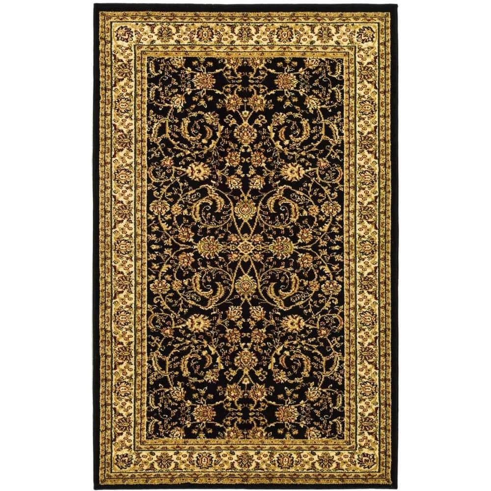 Lyndhurst LNH219 Power Loomed Accent Rug - Black/Ivory - 3'3"x5'3" - Safavieh.