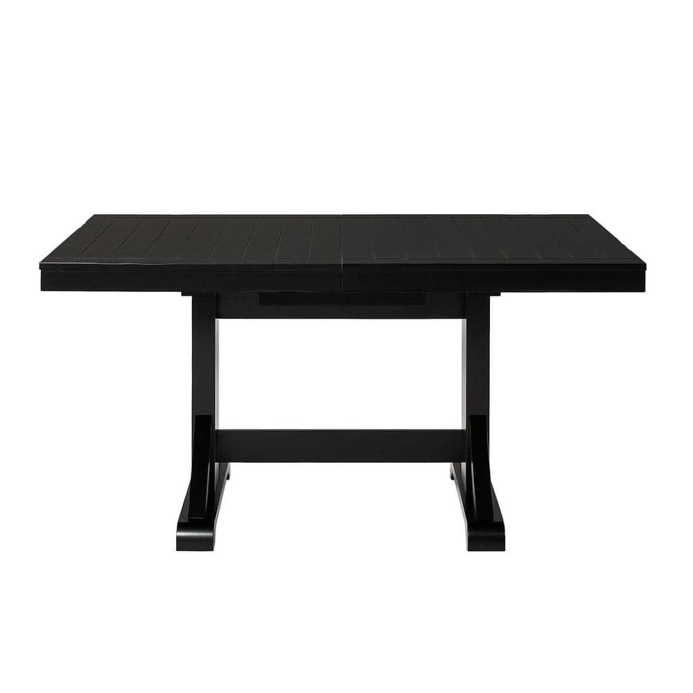 Walker Edison Modern Farmhouse Expandable Dining Table - Antique Black