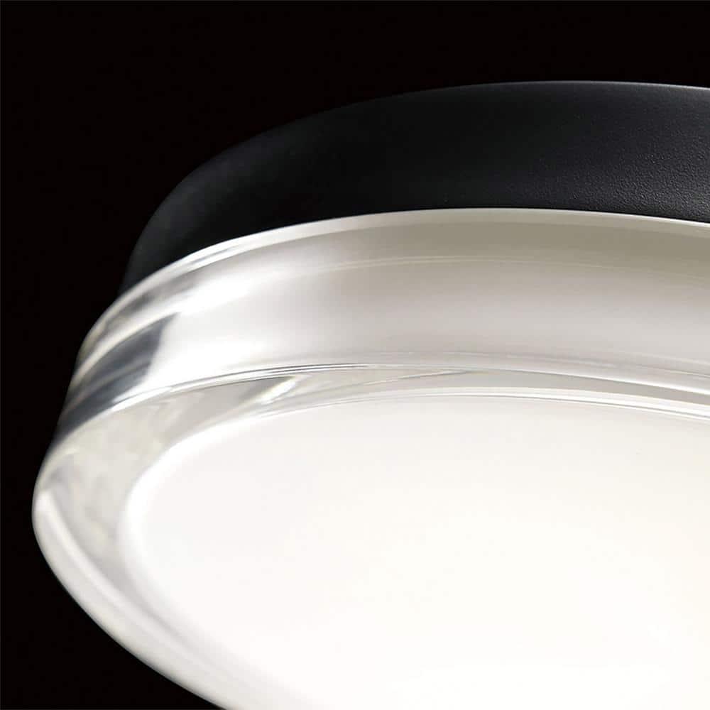 Black Glass 6.25" LED Flush Mount Light
