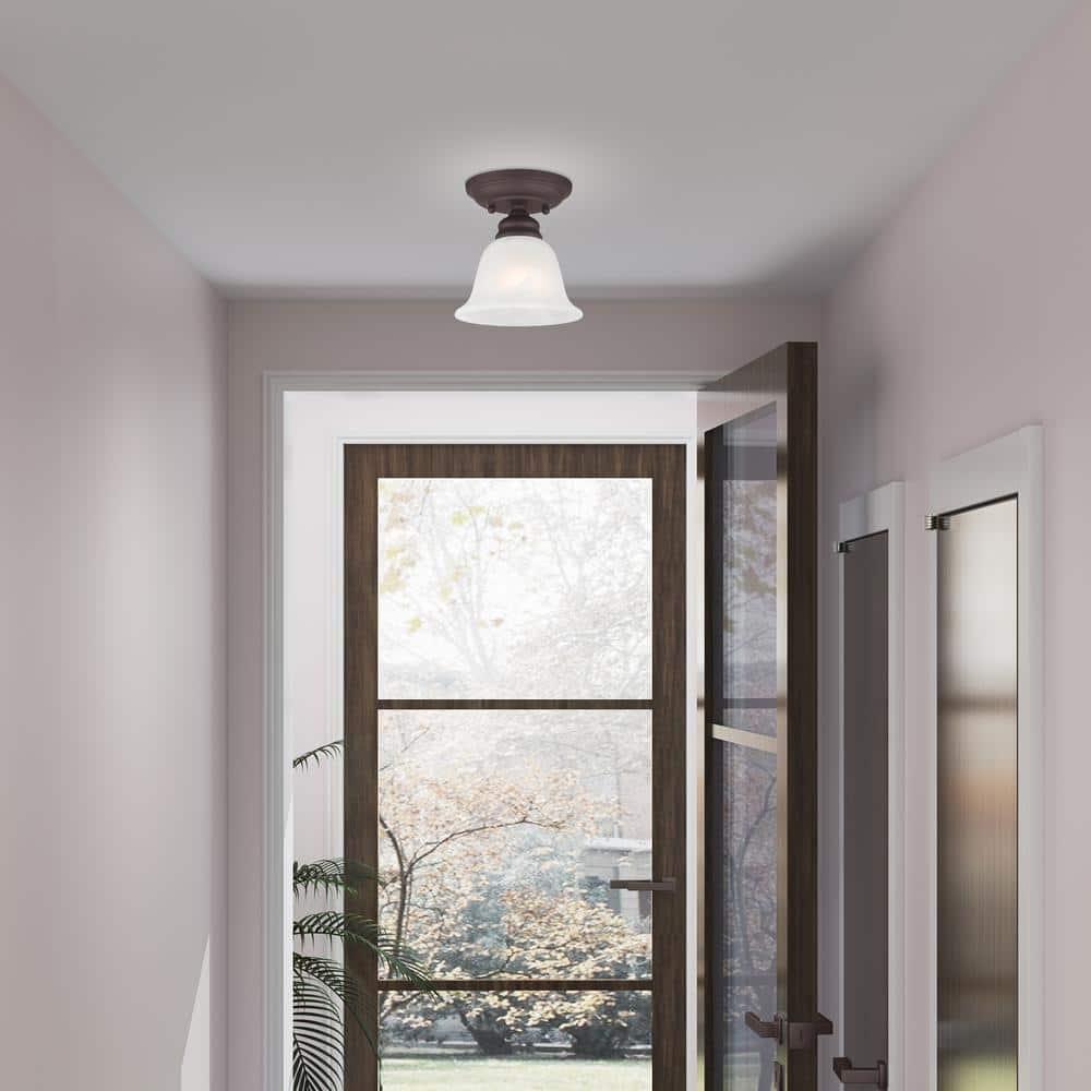 Livex Lighting Essex 1 - Light Flush Mount in  Bronze