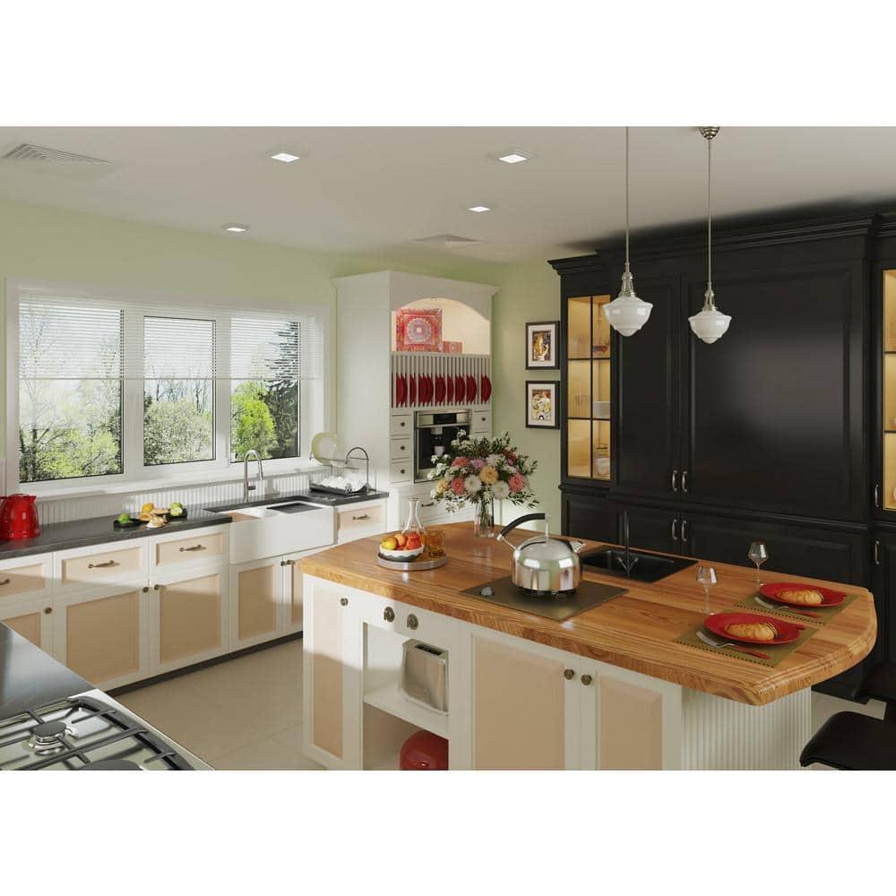 DeerValley 33" L X 20" W Double Basin Workstation Farmhouse Kitchen Sink With Sink Grid, Cutting Board And Dish-Drying Rack