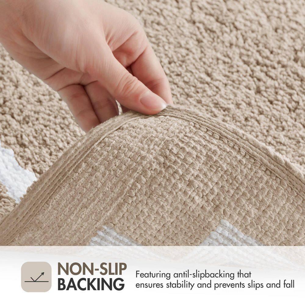 Madison Park 100% Cotton Tufted Bath Rug with Non-Slip Backing