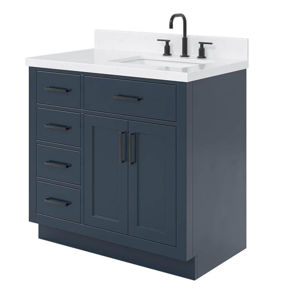Ariel T036srcqrvo Hepburn 36" Free Standing Single Basin Vanity Set - Blue