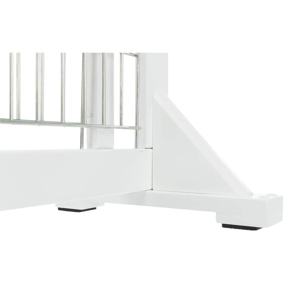 TRIXIE TRIXIE Adjustable Wooden Freestanding Pet Gate, 24" Tall Step Over, Expands to 42.5", Pet Barrier