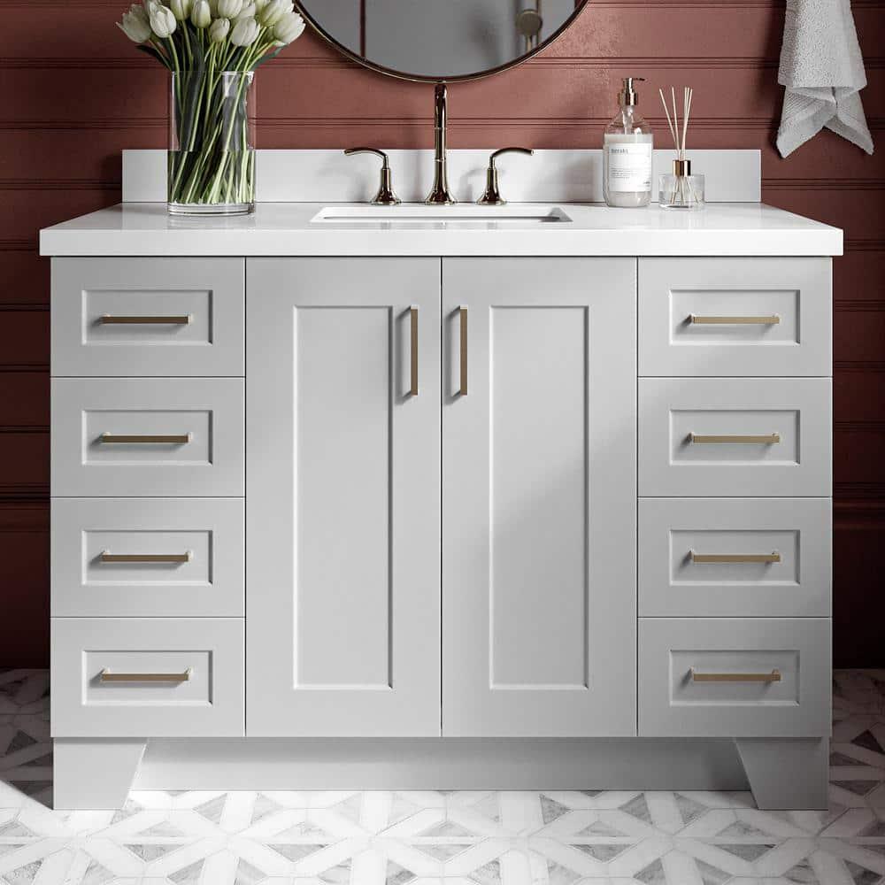 Ariel Q048s-Bc Taylor 48" Free Standing Hardwood Single Vanity Cabinet Only - Grey