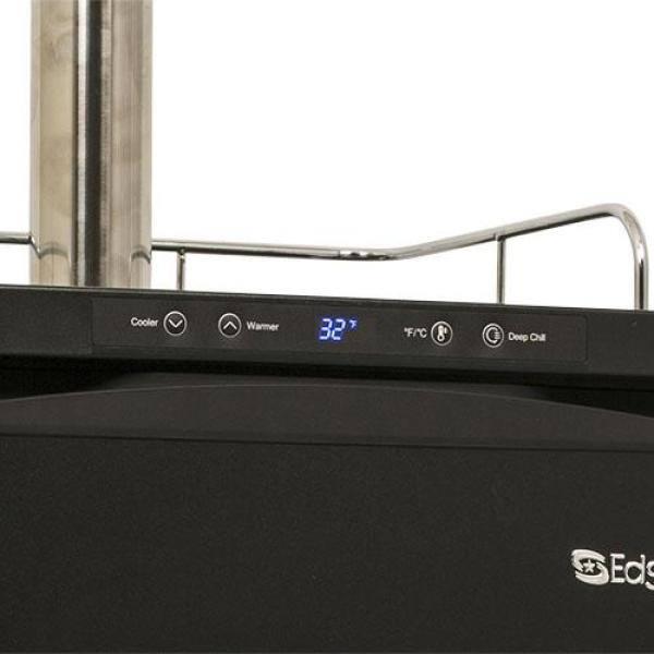 EdgeStar 5.6 Cubic Feet Dual Tap Freestanding Kegerator with Adjustable Temperature