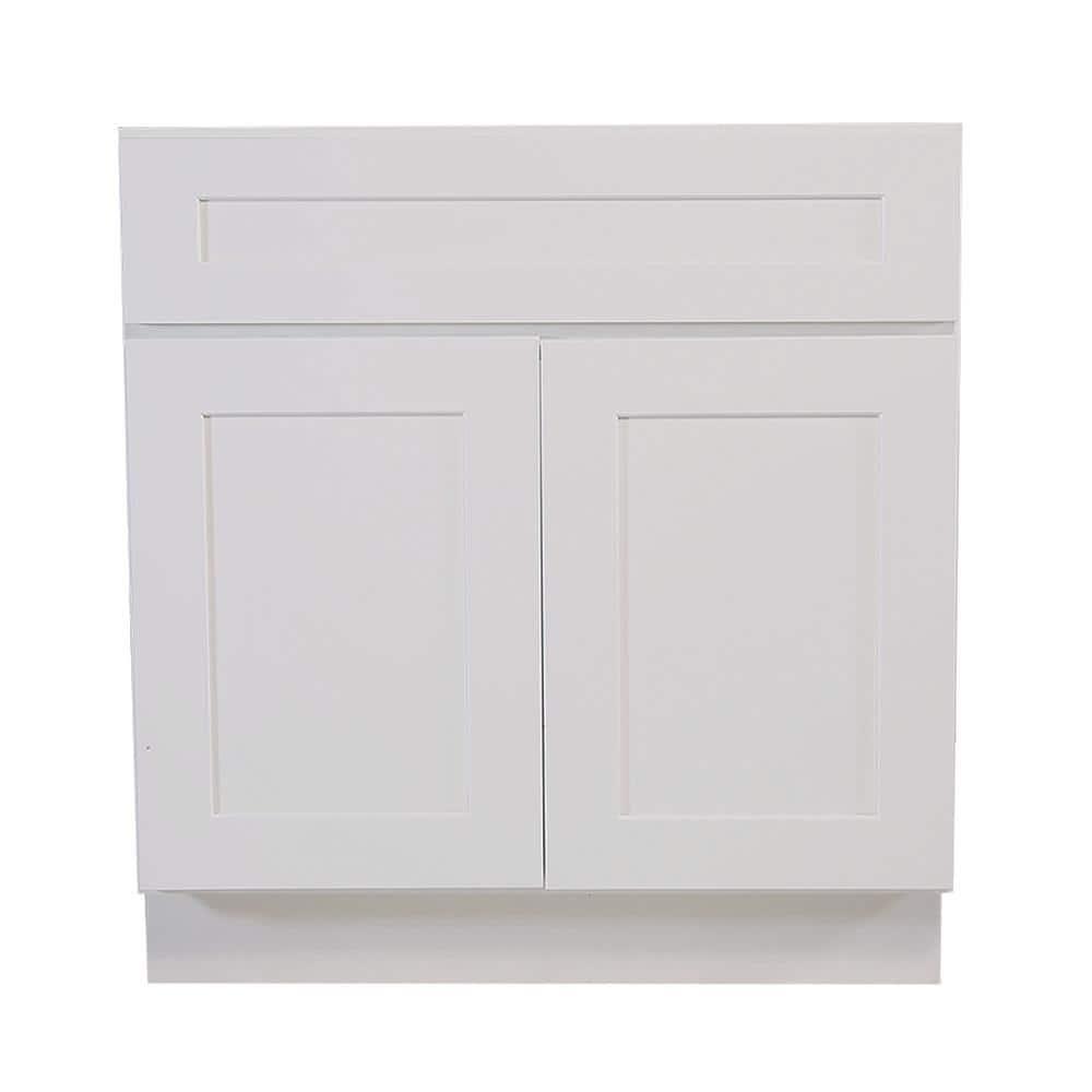 Design House 561514 Brookings Unassembled Shaker Sink Base Kitchen Cabinet 48x34.5x24, White