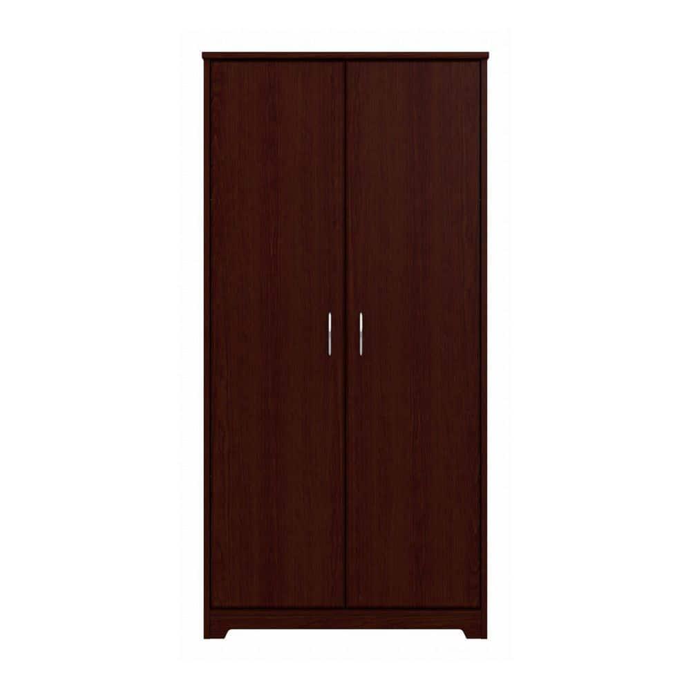 Bush Furniture Cabot Tall Storage Cabinet in Harvest Cherry - Engineered Wood