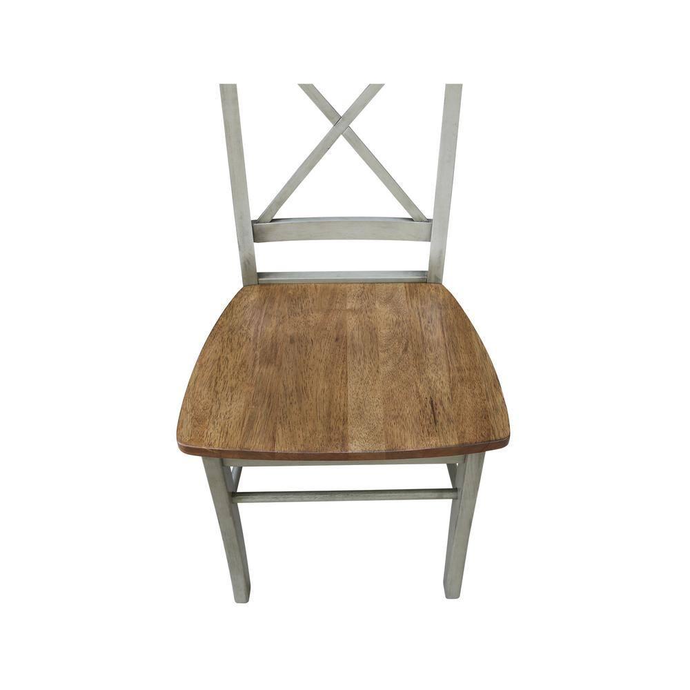 Elegant White Parawood High Cross Back Chair, Set of 2
