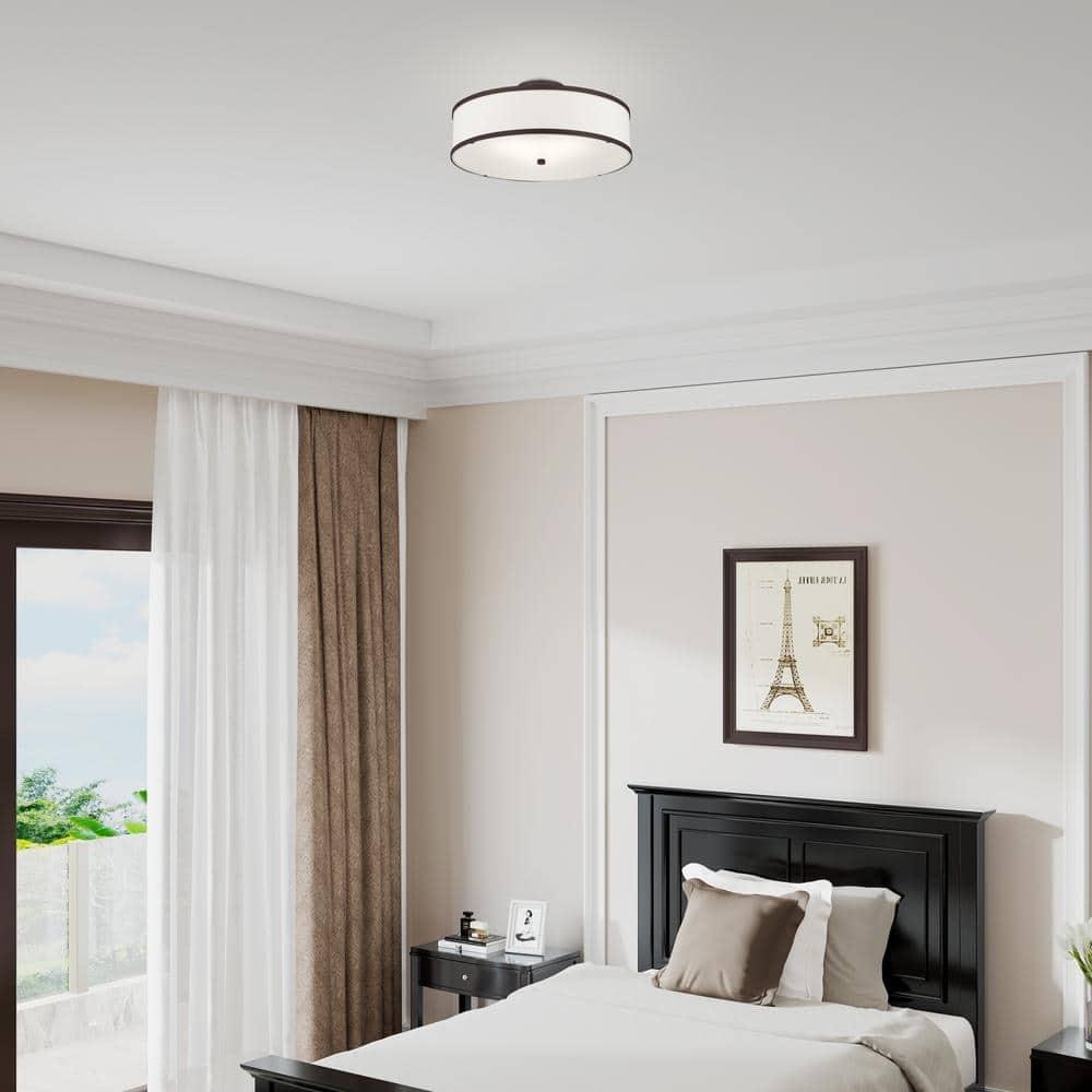 Livex Lighting Park Ridge 3 - Light Semi-Flush Mount in  Bronze