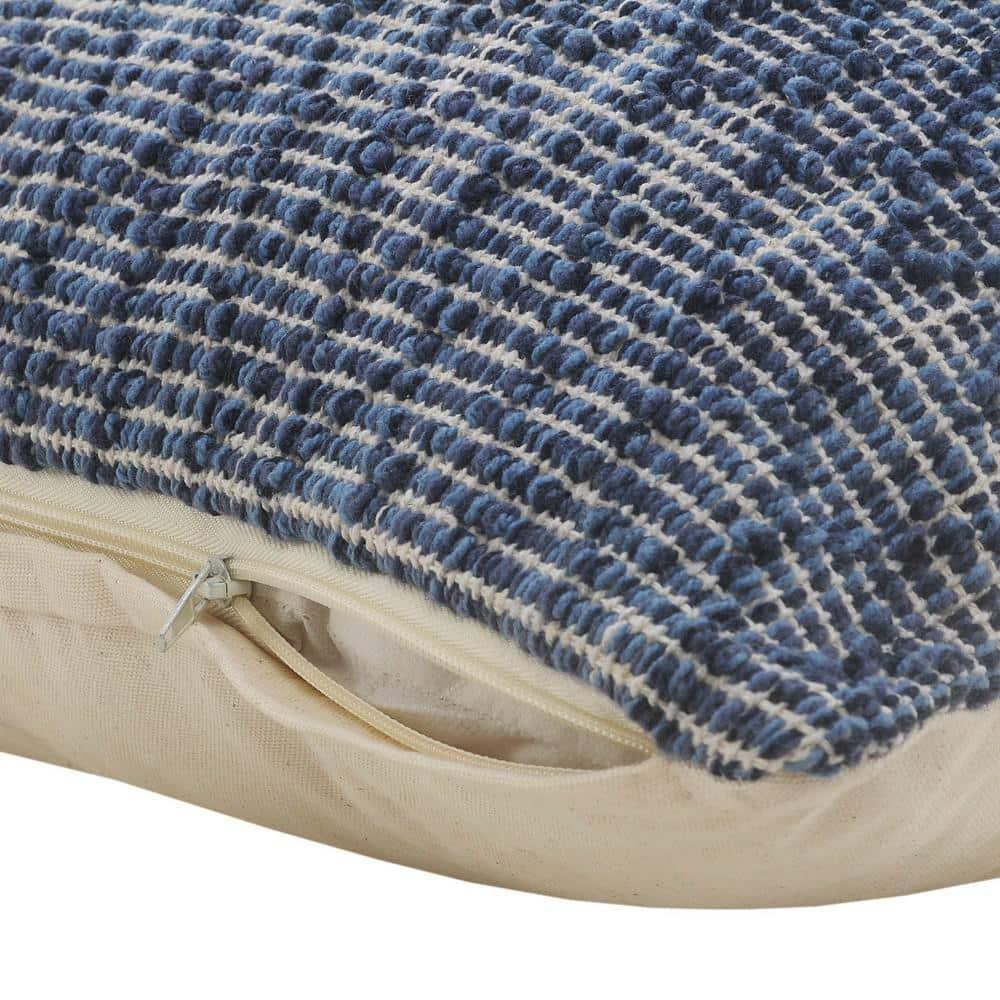 Elm & Oak Modern Traditional Blue Diamond Geometric Throw Pillow