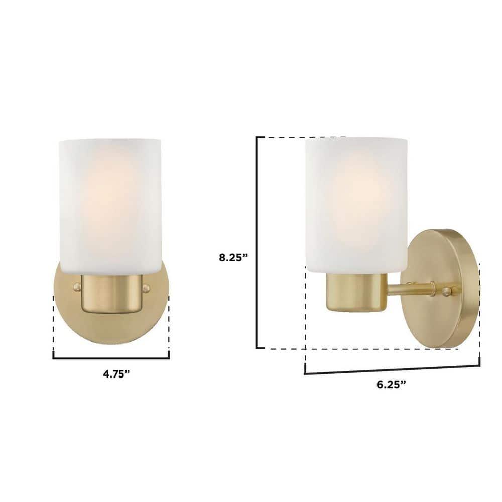 Westinghouse Lighting Westinghouse Sylvestre One-Light Indoor Wall Fixture - 1-Light Champagne Brass
