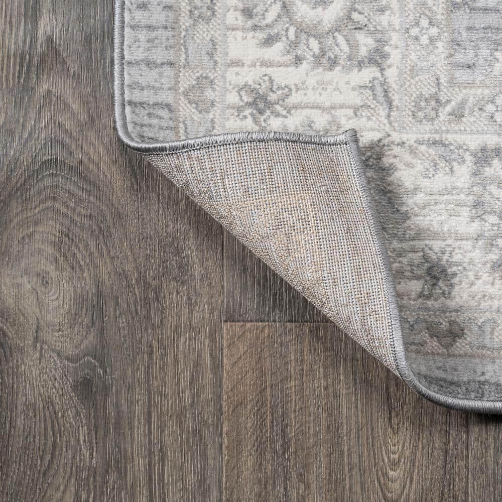 3' X 5' Modern Persian Vintage Moroccan Traditional Area Rug, Light Gray - JONATHAN Y