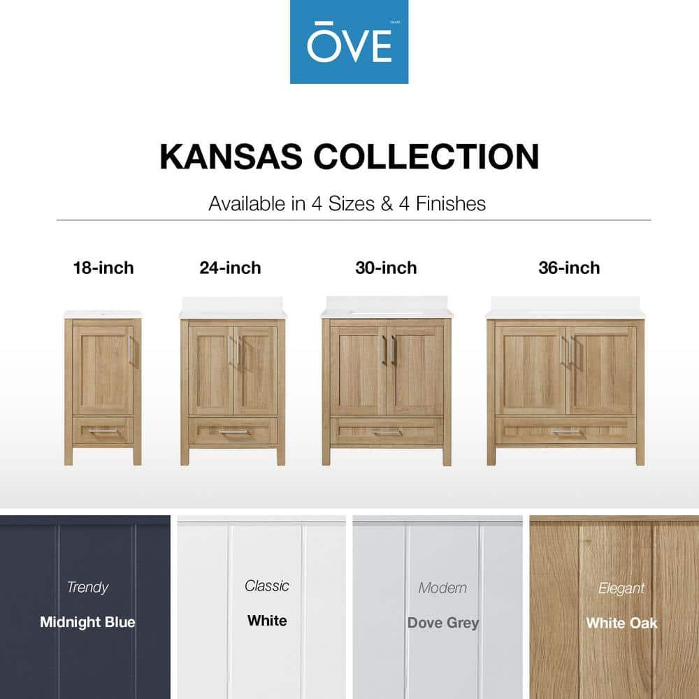 OVE Decors Kansas 30" Single Bathroom Vanity, in White Oak Finish & Reviews | Wayfair
