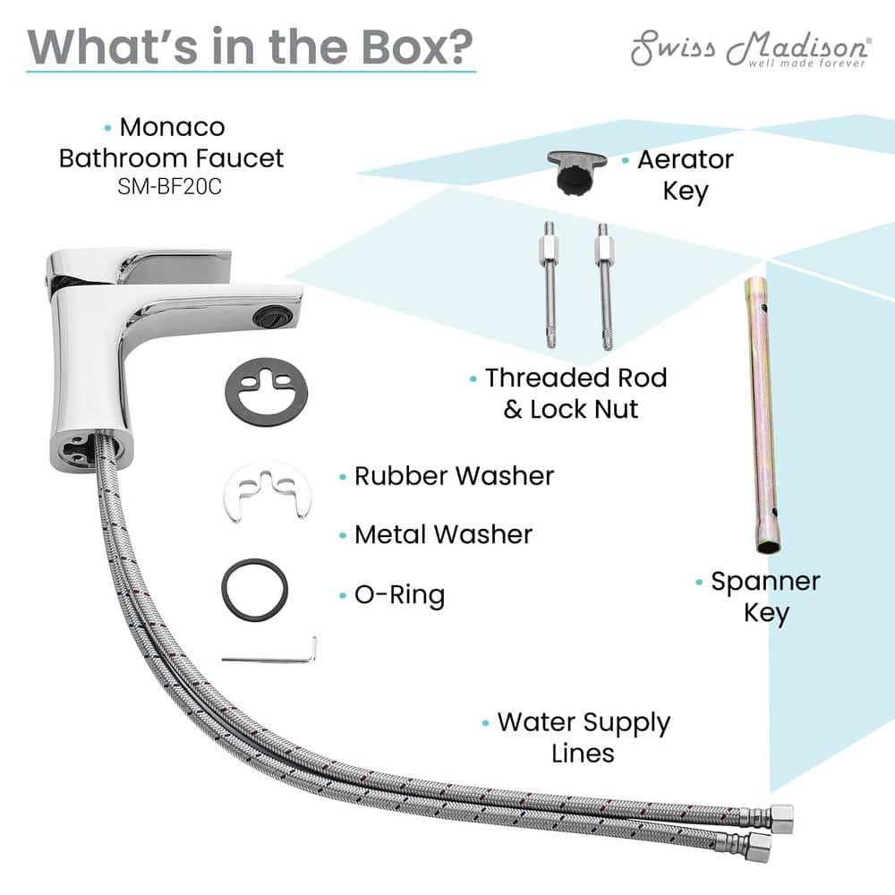 Monaco Single Hole, Single-Handle, Bathroom Faucet