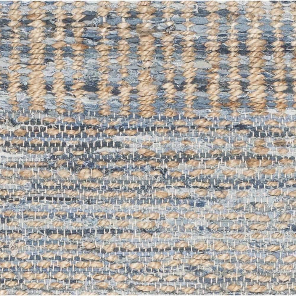 Cape Cod CAP353 Hand Woven Runner Rug - Natural/Blue - 2'3"x6' - Safavieh.