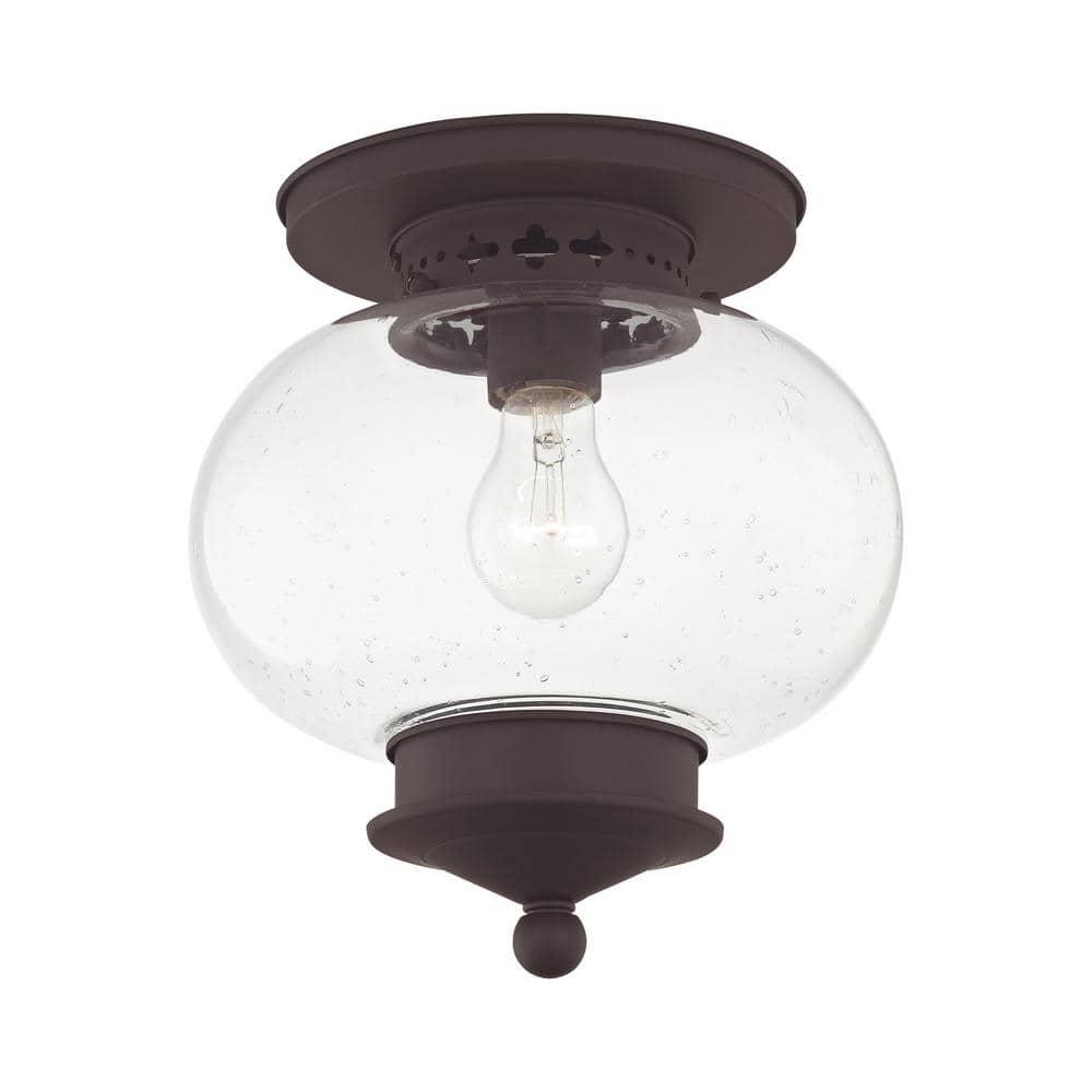 Livex Lighting Harbor 1 - Light Flush Mount in  Bronze