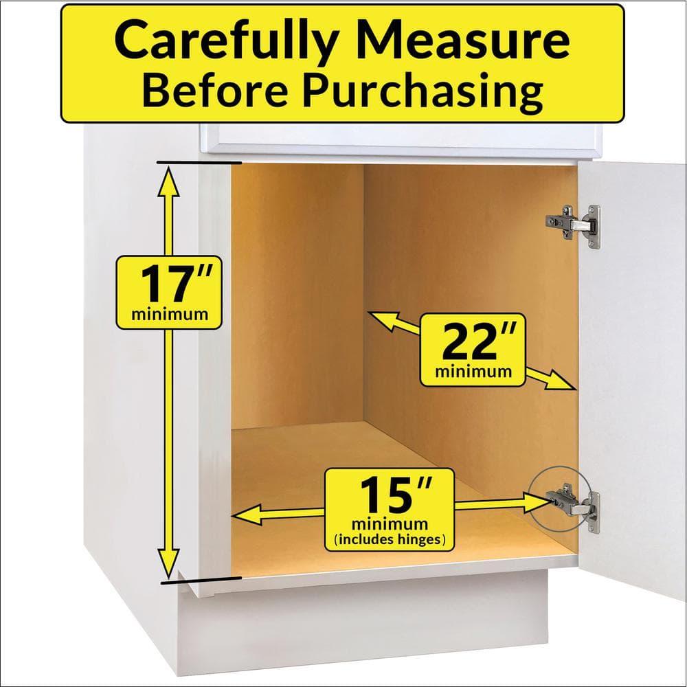LYNK PROFESSIONAL Pull Out Cabinet Organizer (2 Tier) Slide Out Drawers for Kitchen, Chrome