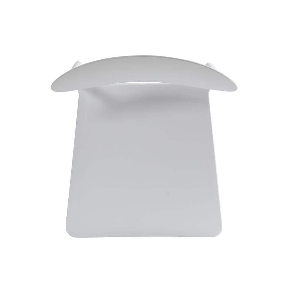 GDF Studio Brynn Indoor/Outdoor Plastic Stacking Chairs, Set of 2, White
