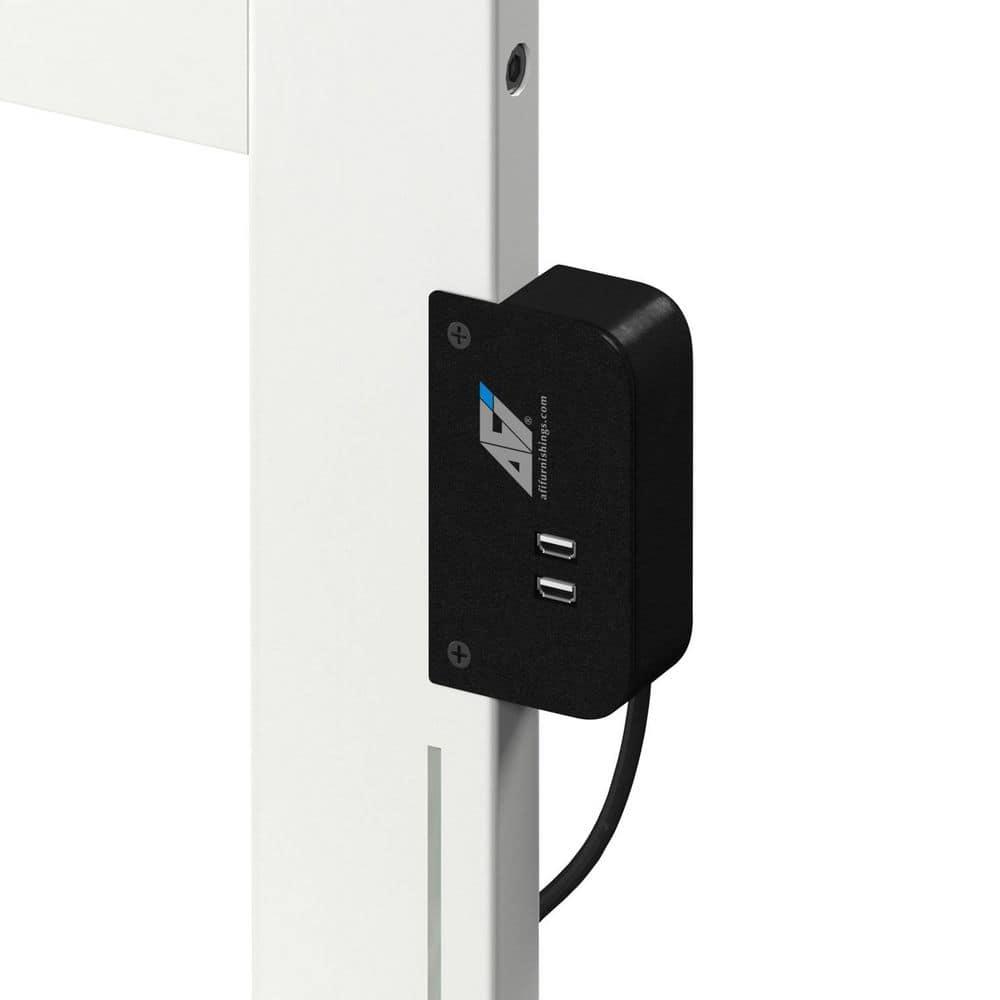 AFI Naples Queen Solid Wood Low Profile Platform Bed, White