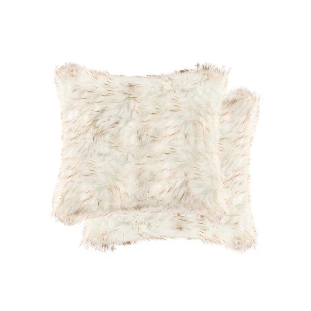 Belton Animal Print Faux Fur Throw Pillow (Set of 2)