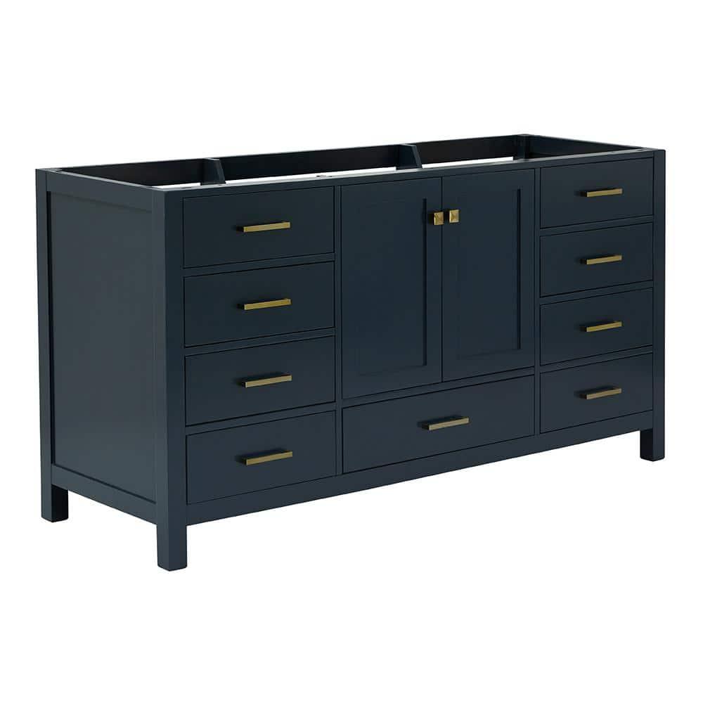 Ariel A067s-Bc Cambridge 66" Single Free Standing Vanity Cabinet Only - Blue