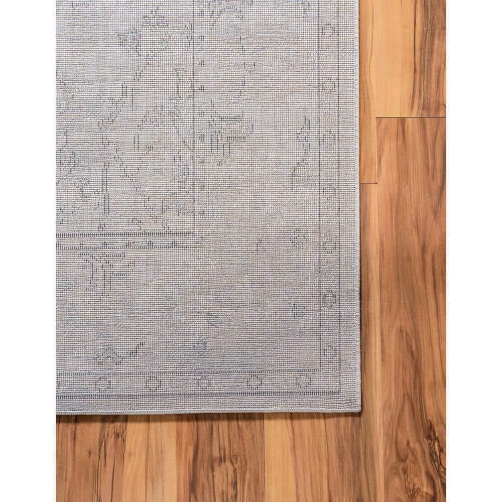 Unique Loom Portland Collection Area Rug - Central (7' 1" x 10' Rectangle Ivory/Gray)