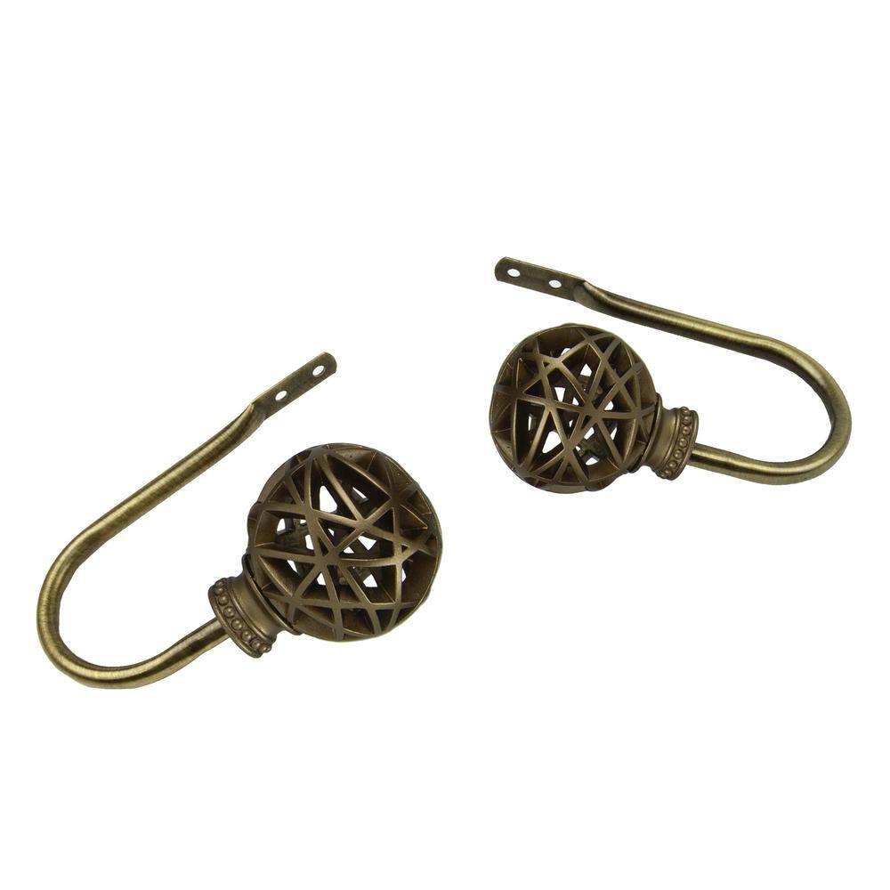 Matthias Holdback Pair in Antique Brass,(4888-034)