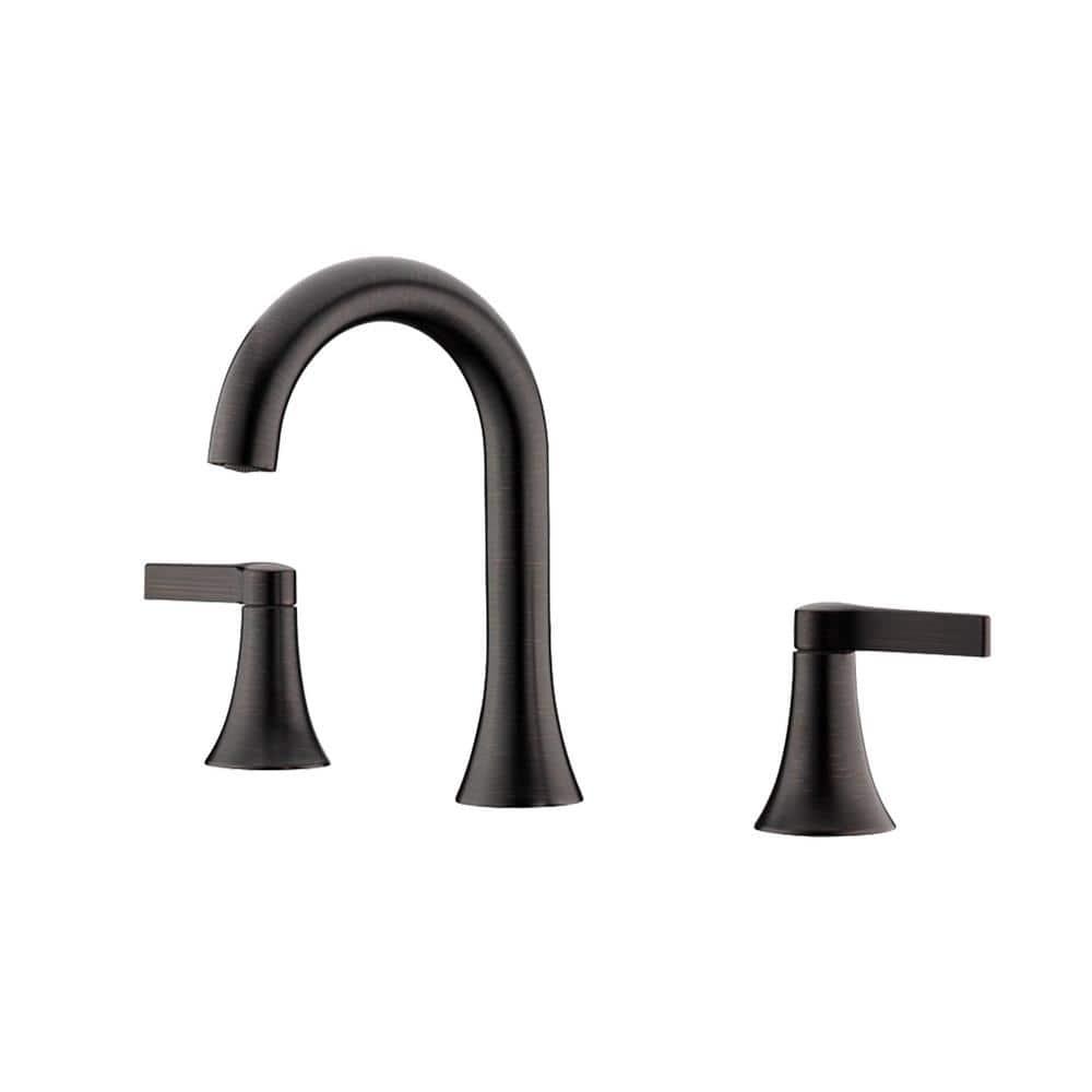 Widespread Bathroom Faucet with Drain Assembly