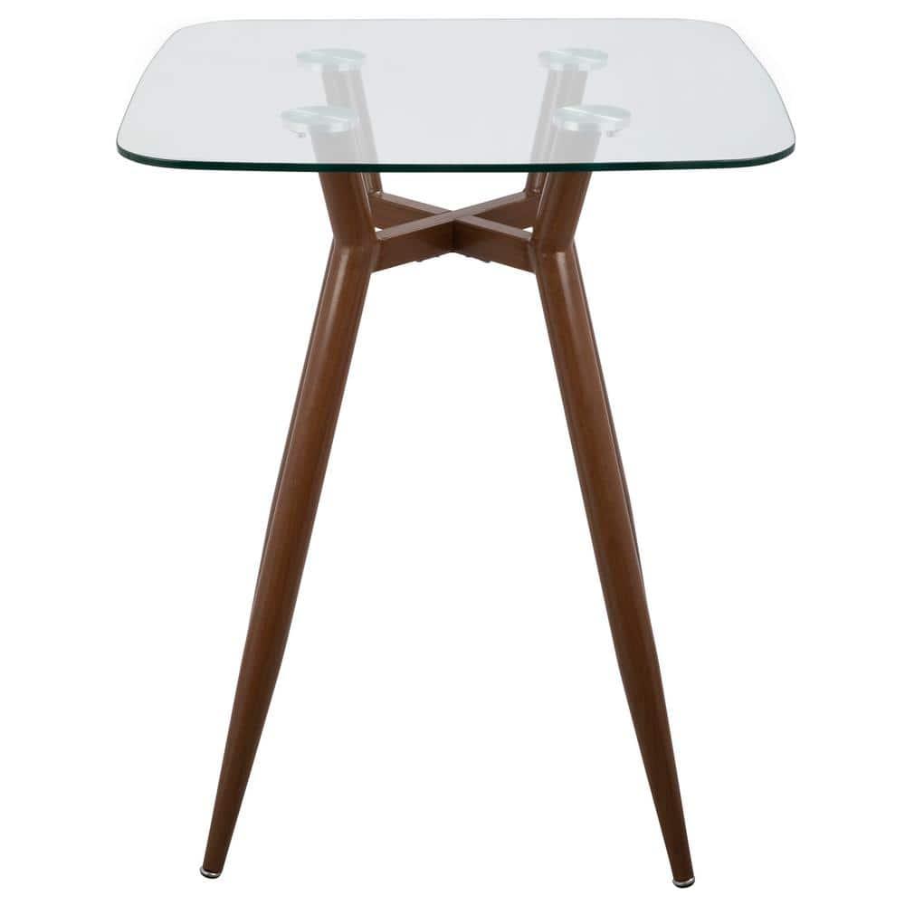 Clara Mid-Century Modern Square Counter Table Walnut - LumiSource