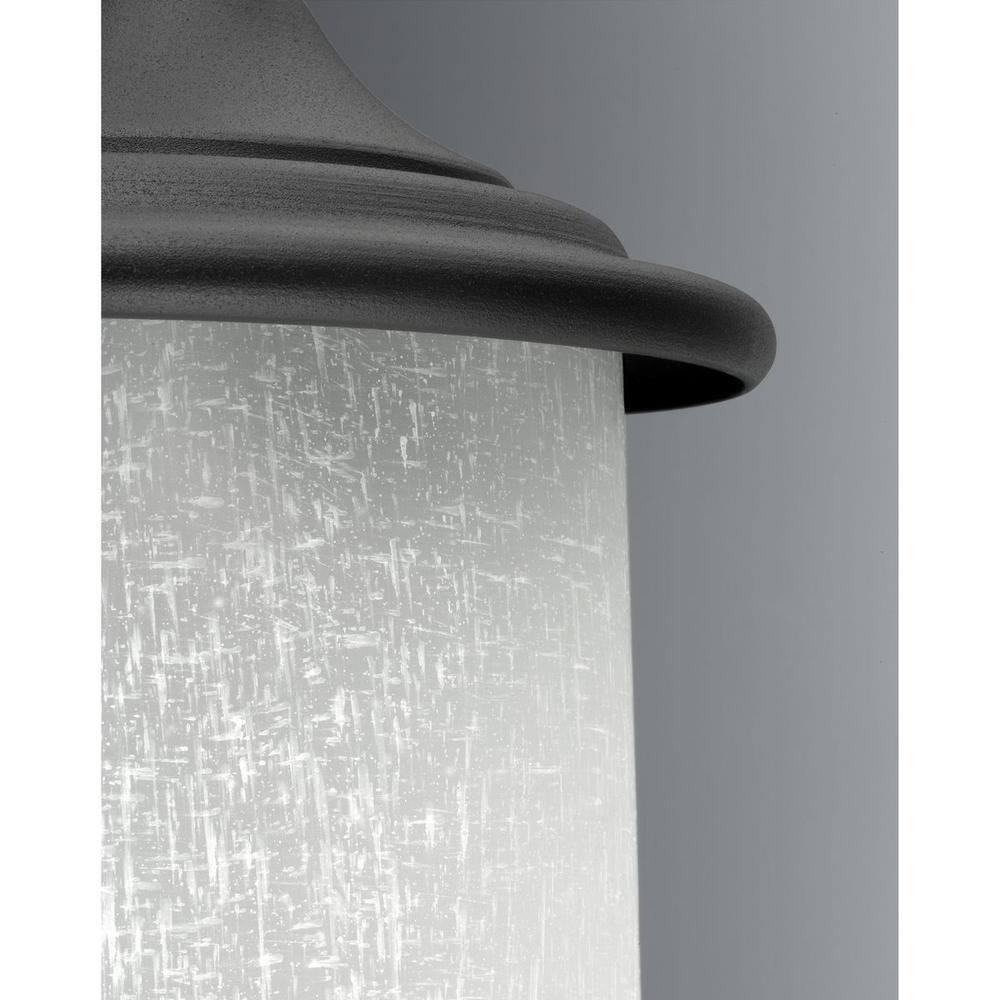 Progress Lighting, Essential Collection, 1-Light Outdoor Wall Lantern, Antique Bronze, Etched Umber Linen Shade