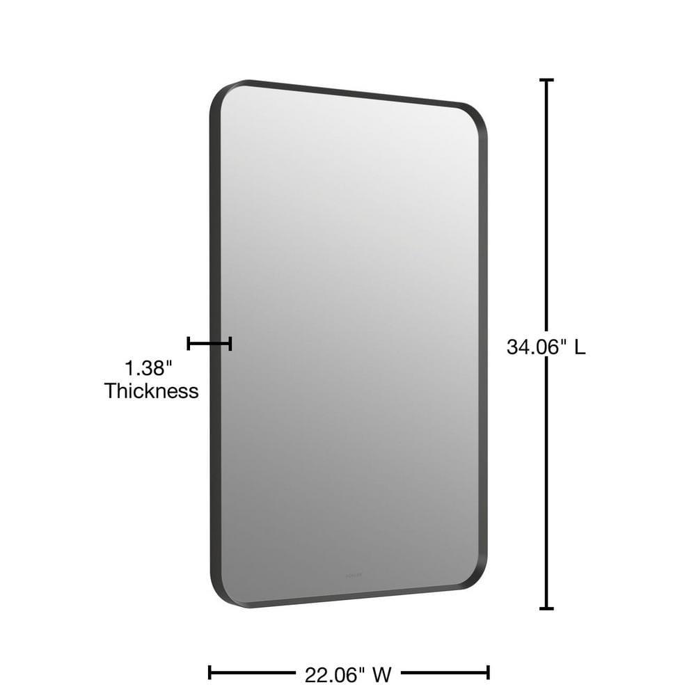 KOHLER Essential Rectangular Wall Mirror, Bathroom / Vanity Mirror with Frame