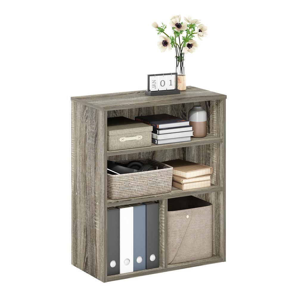 Adjustable French Oak 3-Tier Display Bookcase