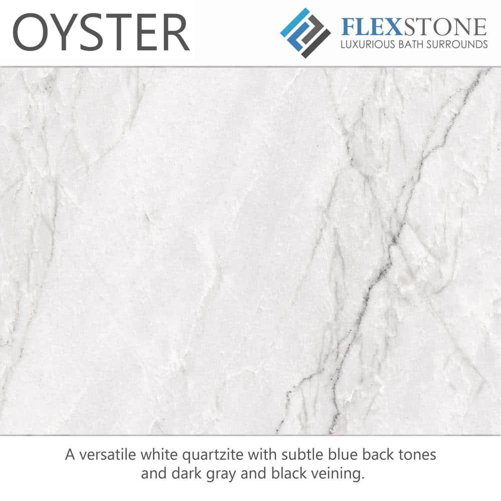 FlexStone Royale 60"W x 36"D x 80"H Alcove Bathtub/Shower Surround