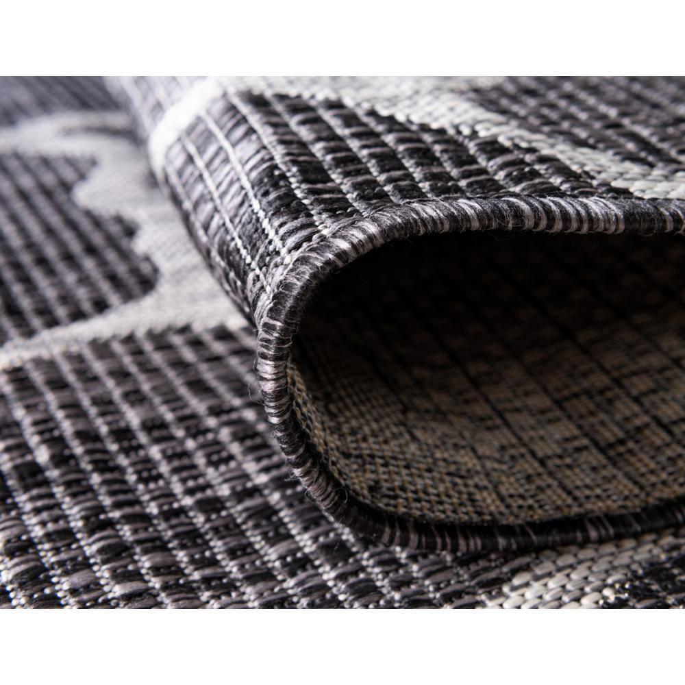 Unique Loom 6' 1 x 9' 0 Rectangle Indoor/Outdoor Safari Charcoal Gray Area Rug