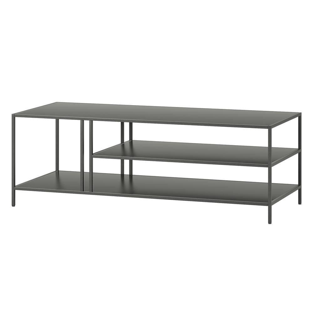 Evelyn&Zoe Cortland 48" Wide Rectangular Coffee Table in Gunmetal Gray