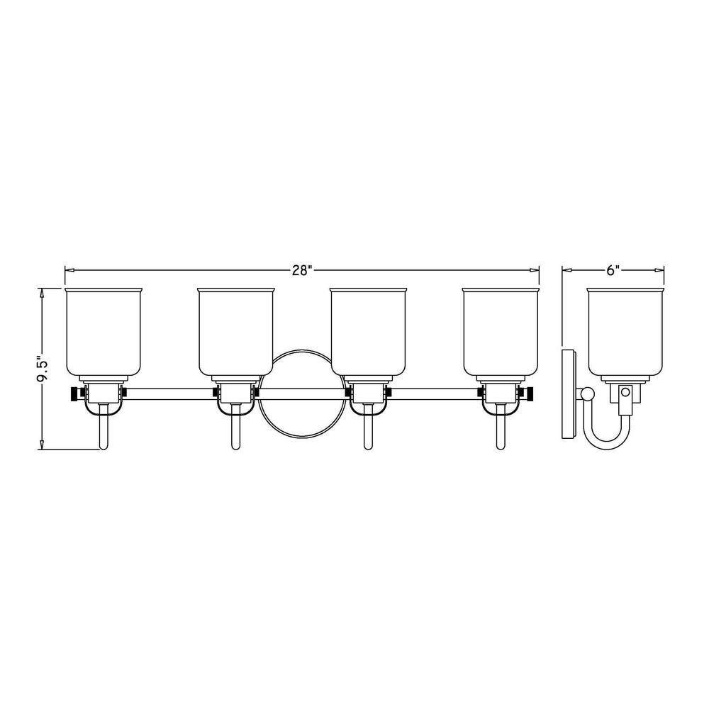 Z-Lite Kinsley 4 - Light Vanity in  Heirloom Gold