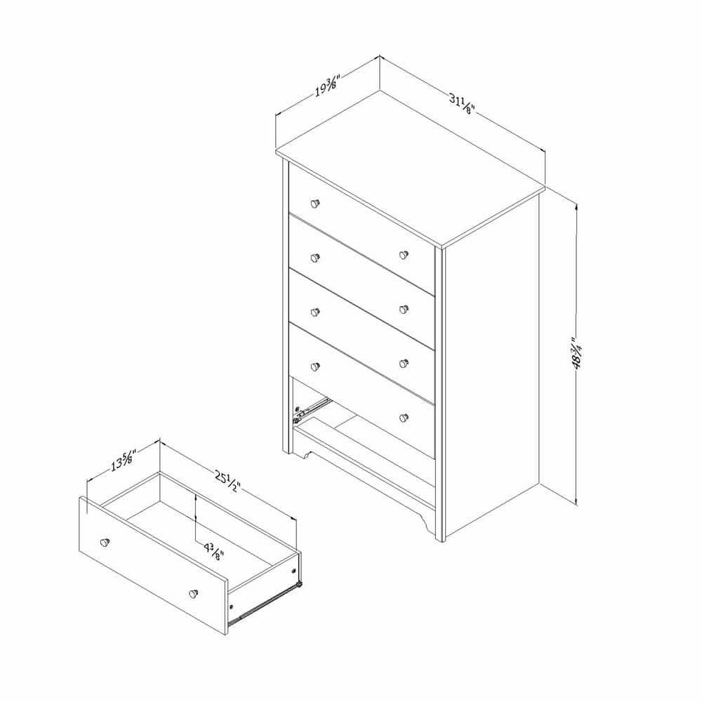 Vito 5-Drawer Chest Dresser
